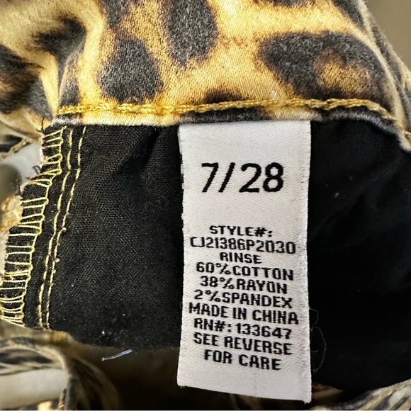 Celebrity Pink leopard print jeans high rise ankle skinny 7/28 - Picture 6 of 9